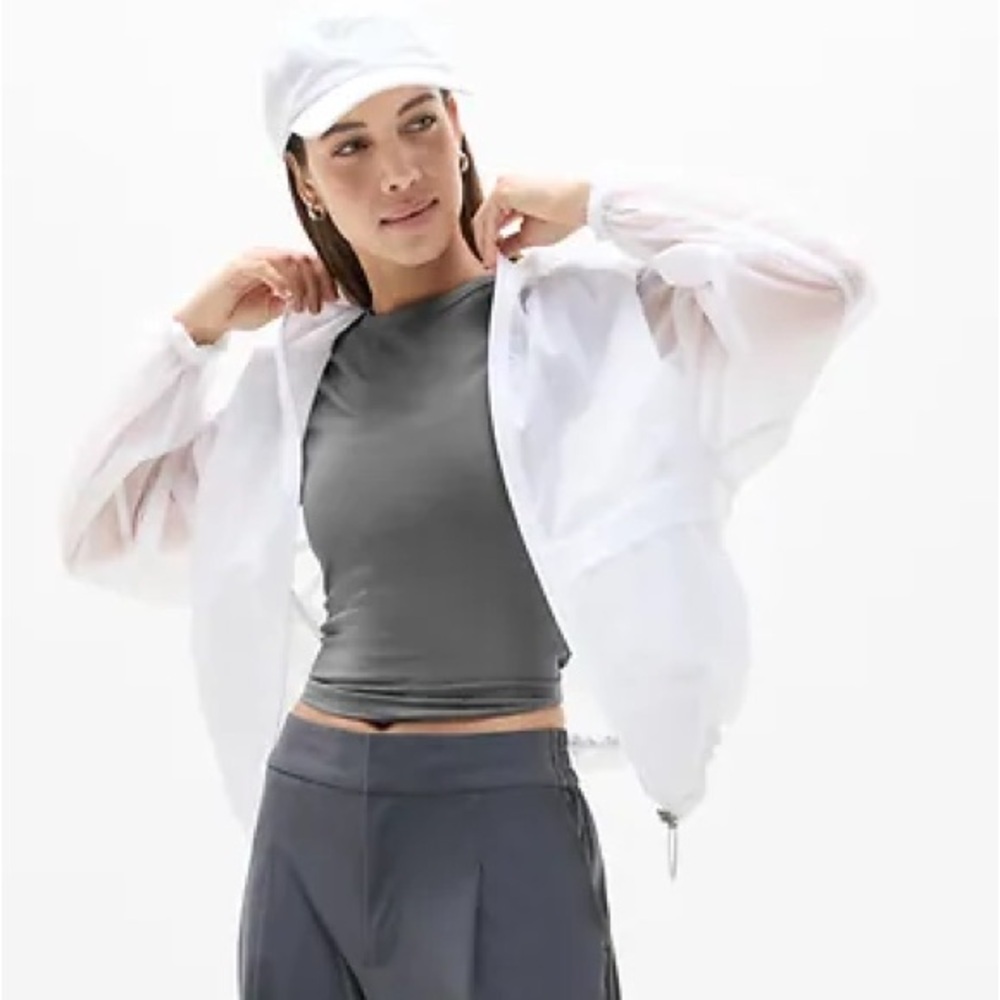 017 ATHLETA Women's Signature Rib Crop Tee, Shadow Grey, Small - Picture 5 of 7